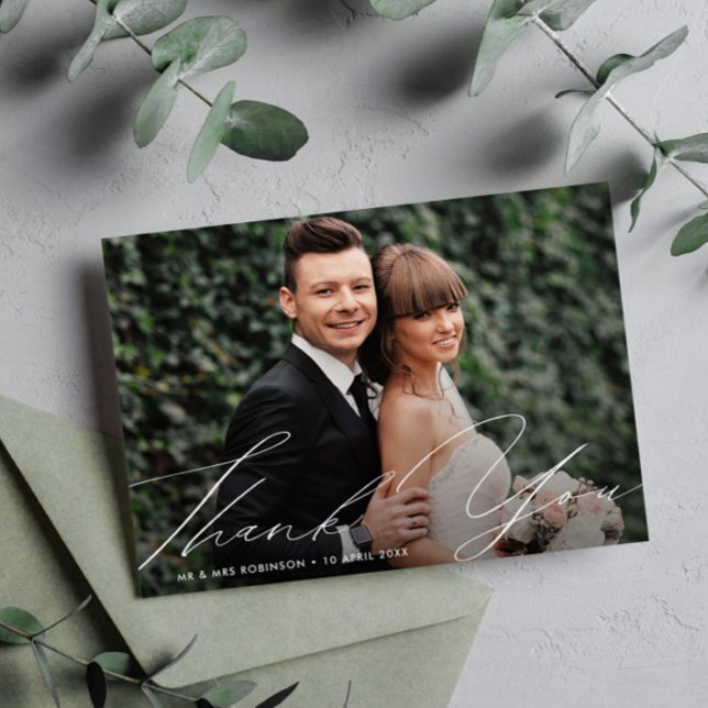 unique stylish script thank you card (Créateur téléchargé)