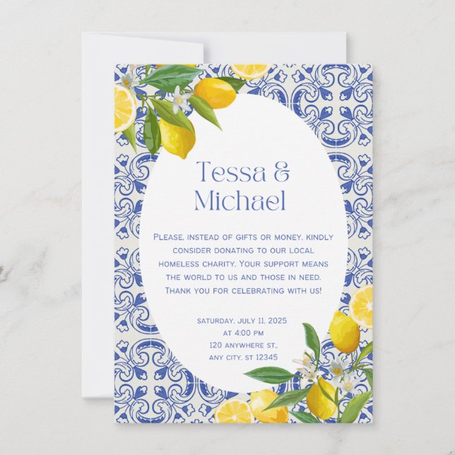 Unique Wedding Invitation Design for a Charitable  (Devant)
