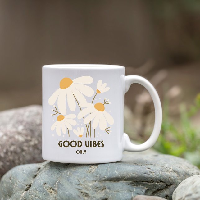 Uniquement Good Vibes Floral Mug (Créateur téléchargé)