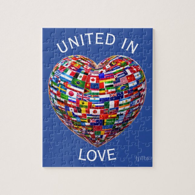 UNIS DANS L'AMOUR : CŒUR DE L'HUMANITÉ PUZZLE (Vertical)