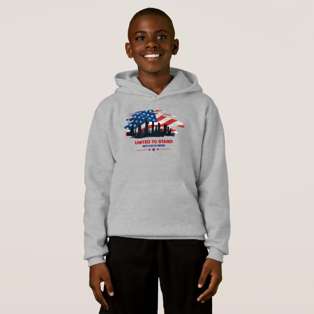 Unis vers le stand | Sweat - shirt à capuche de ba (Devant entier)