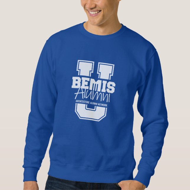 Unisex Blue "Bemis U." Sweatshirt - Couleurs foncé (Devant)