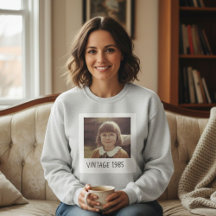 Unisex Custom Vintage Photo And Year Sweatshirt