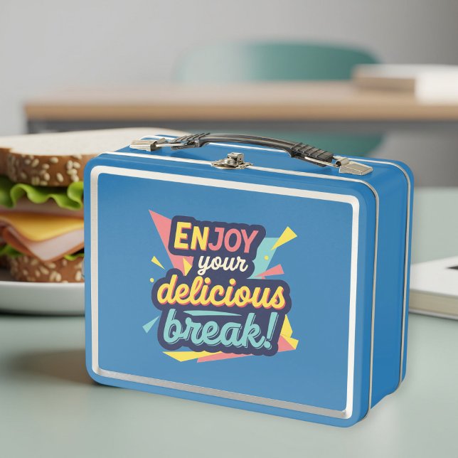 Unisex Metal Lunch Box with Trendy Graphics  (Créateur téléchargé)
