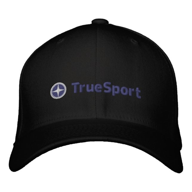 Unisex Noir et Bleu Sport pur Casquette (Devant)