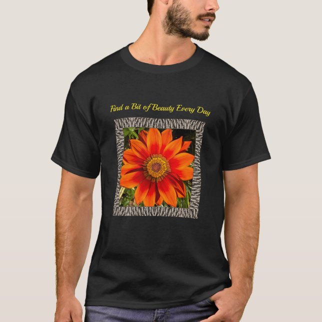 Unisex T-shirt with Brilliant Gazania (Devant)