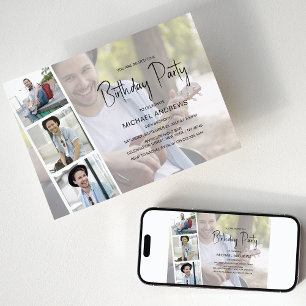 Unisexe   Collage de photos   Invitation d'anniver