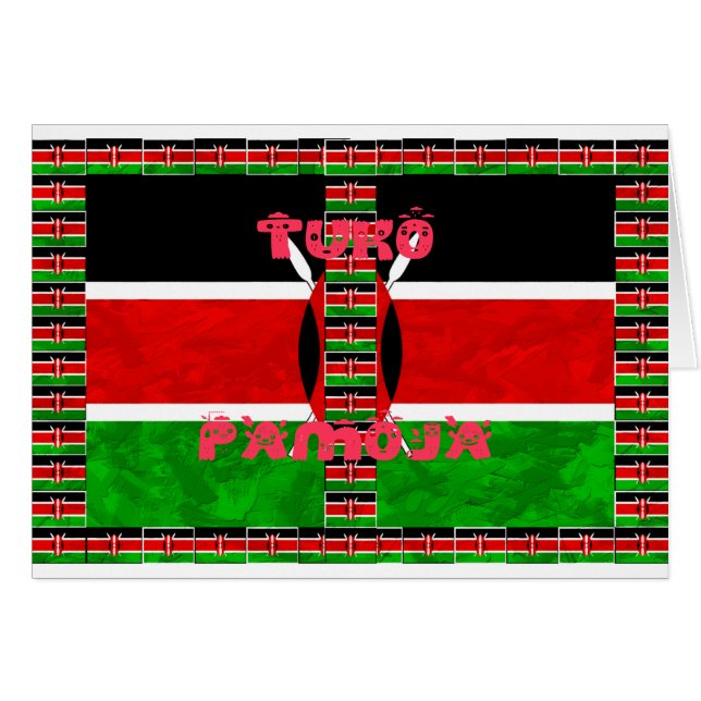Unité du drapeau kényan : Tuko Pamoja Design (Devant horizontal)