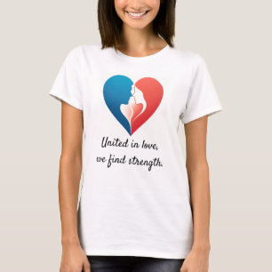 United in Love - T-shirt Coeur en deux silhouettes