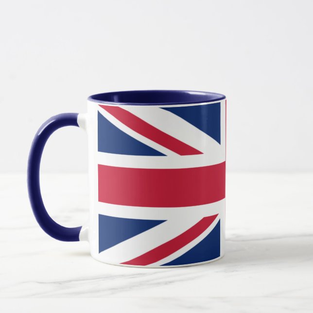 United Kingdom Union Jack Flag Personalized Mug (Gauche)