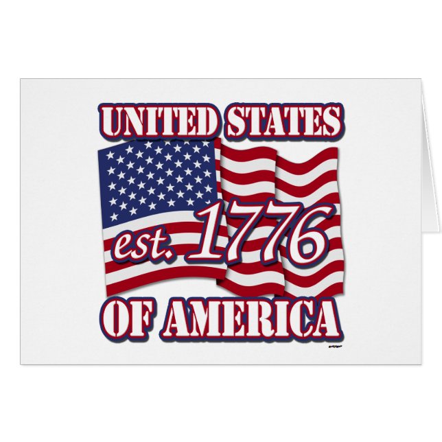 United States Of America est 1776 (Devant horizontal)