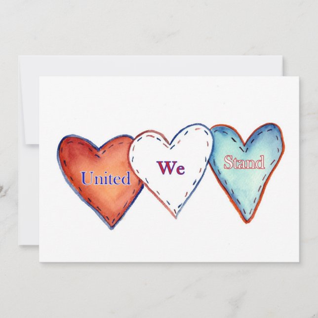 United We Stand American Hearts Invitation (Devant)