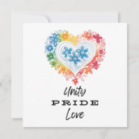 Unity Pride Love Enregistrer la date Invitation