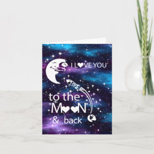 Univers - Je t'aime à la lune et la carte arrière