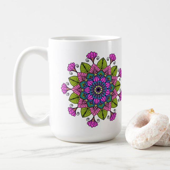 Universal Awakening Mandala Coffee Mug (Avec donut)