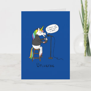 Universe - Funny Unicorn Poetry Carte de voeux