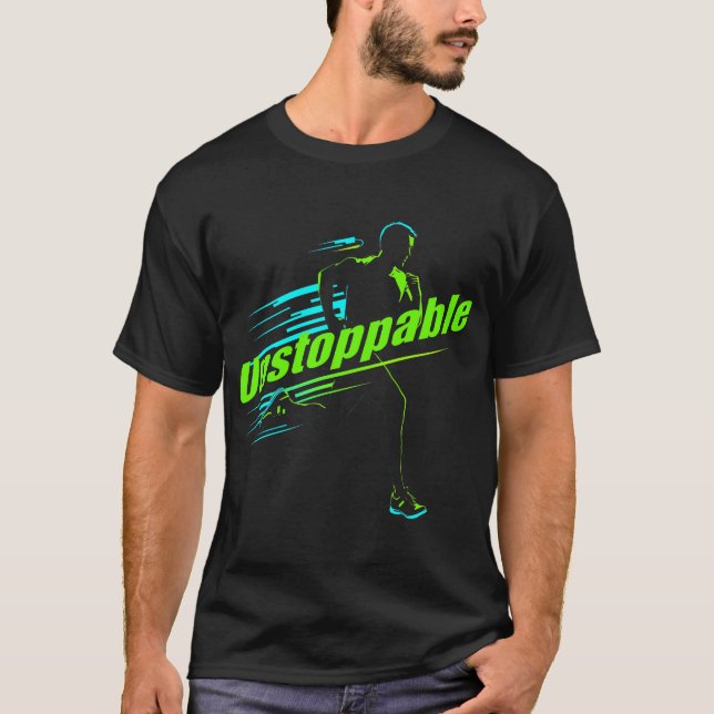 “Unstoppable” Runner Graphic T-Shirt (Devant)