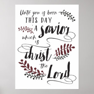 Unto You est né ce jour une affiche d'art sauveur