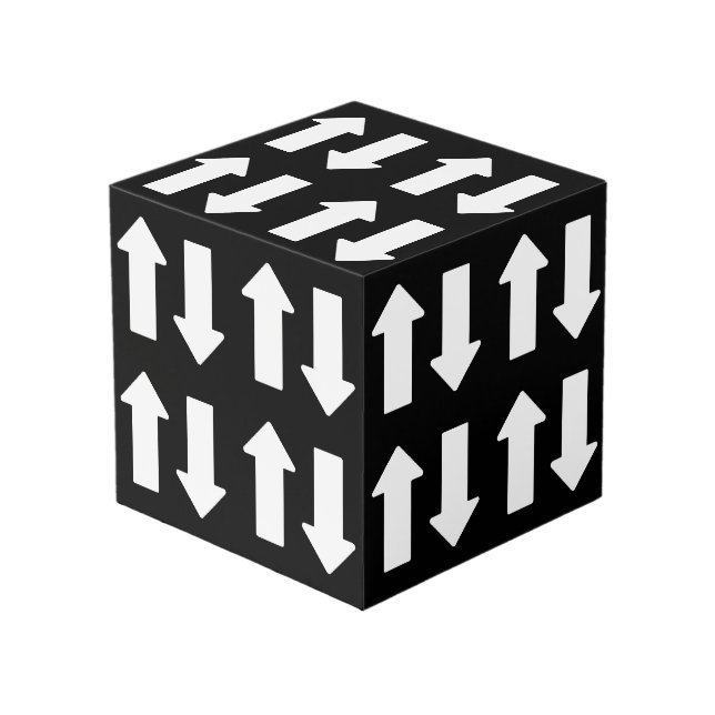 Up Down Wood Cube Decor (Angle devant)