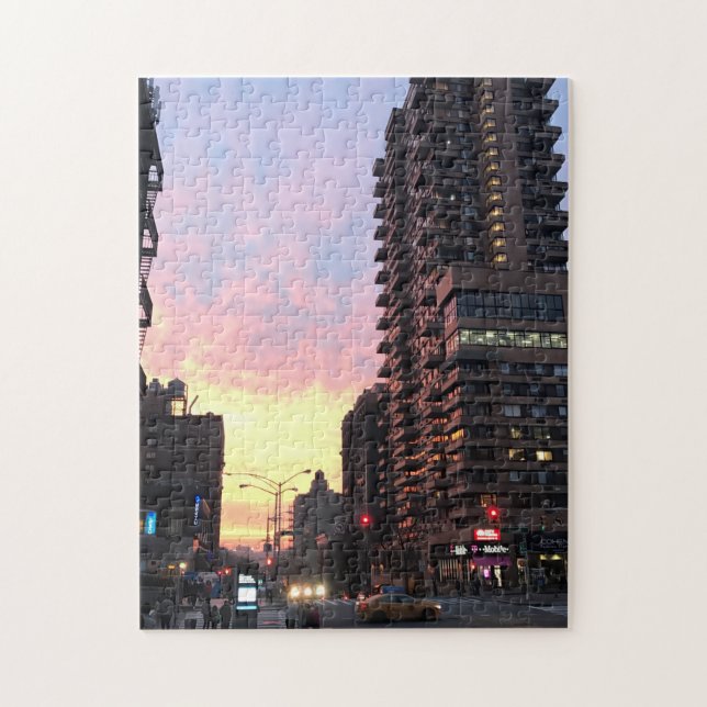 Upper West Side Sunset NYC New York Photo Puzzle (Vertical)
