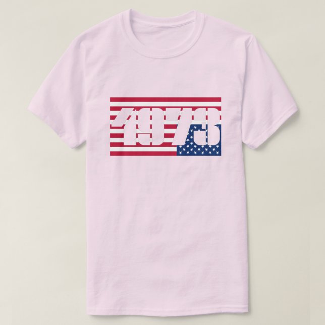 Upside Down USA Drapeau 1973 T-shirt Droits d'avor (Design devant)