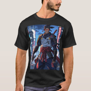 Urbain Ronin : Neon Samurai Anime T-Shirt