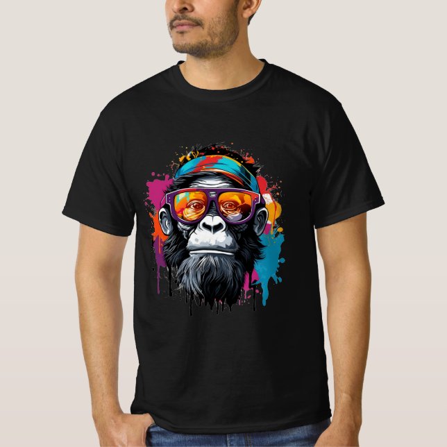 Urban Ape : Graffiti Colorful T-shirt Art (Devant)