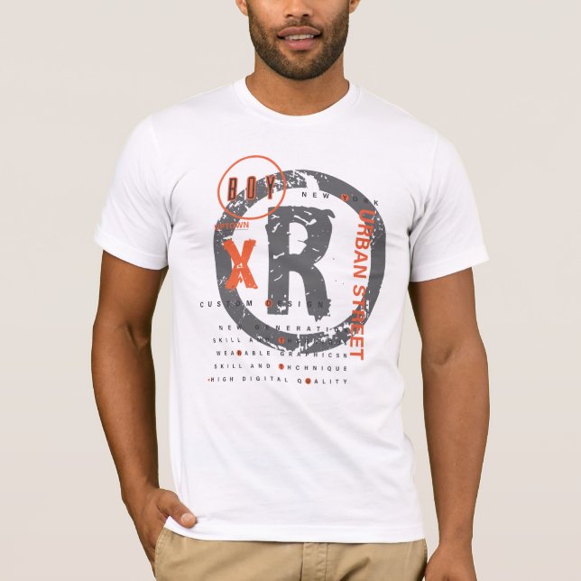 "Urban Edge : R Street Typography" T-shirt tendanc (Devant)