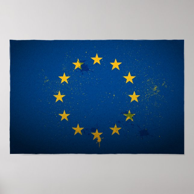 Urban European Union Flag Poster (Devant)