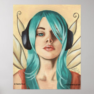 Urban Fairy Poster Musique Féerie Art Faery Art