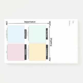 Urgent Important Eisenhower Matrix Post-It Notes