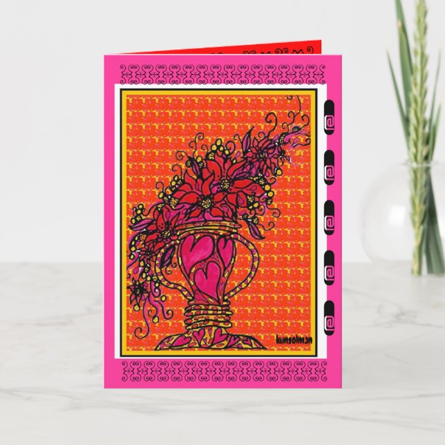 URNE DE COEURS DE CARTE DE VOEUX (Devant)