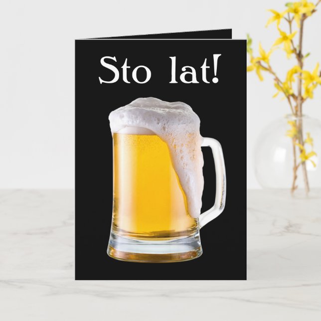 Urodziny - Carte d'anniversaire polonaise pour lui (Fleur jaune)