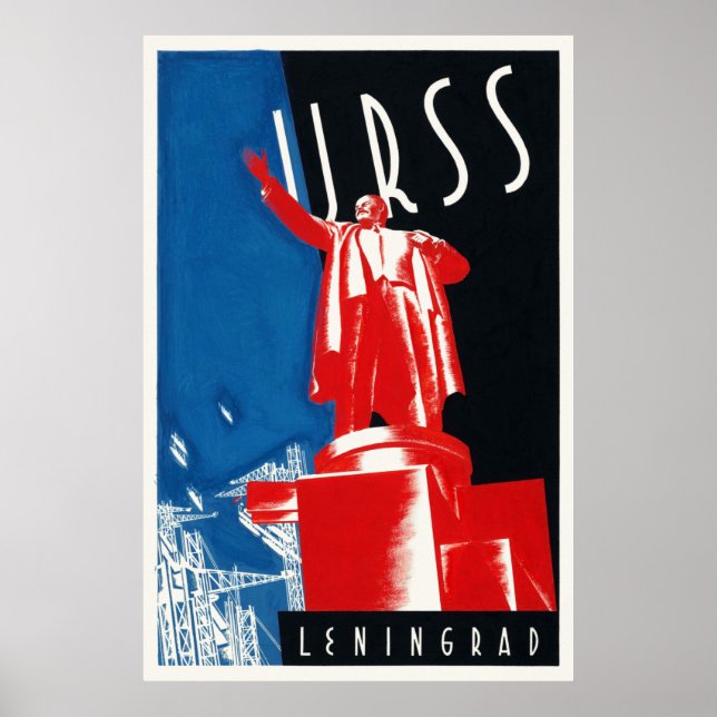 URSS Leningrad USSR Vintage Poster 1932 (Devant)