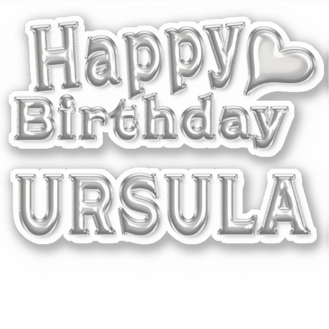 Ursula Happy Birthday Autocollants (Devant)