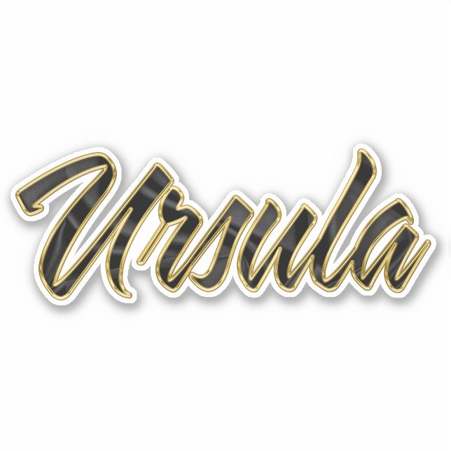 Ursula noir or Lettre Autocollant Stickers (Devant)