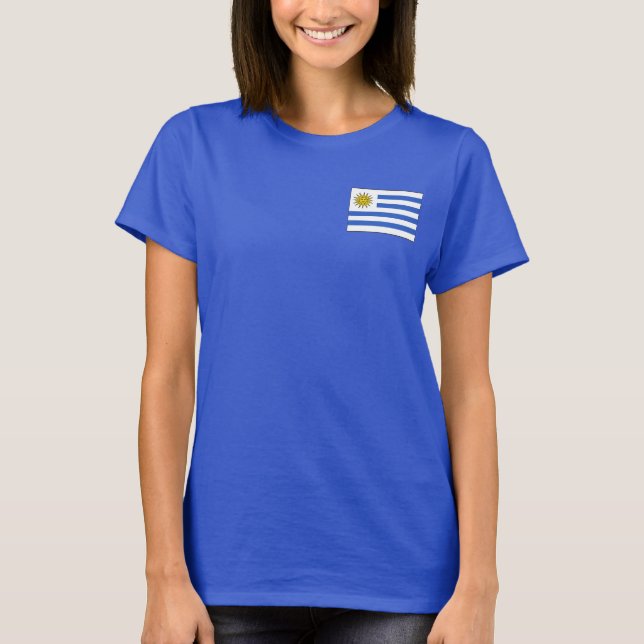 Uruguay Drapeau et carte dk T-shirt (Devant)
