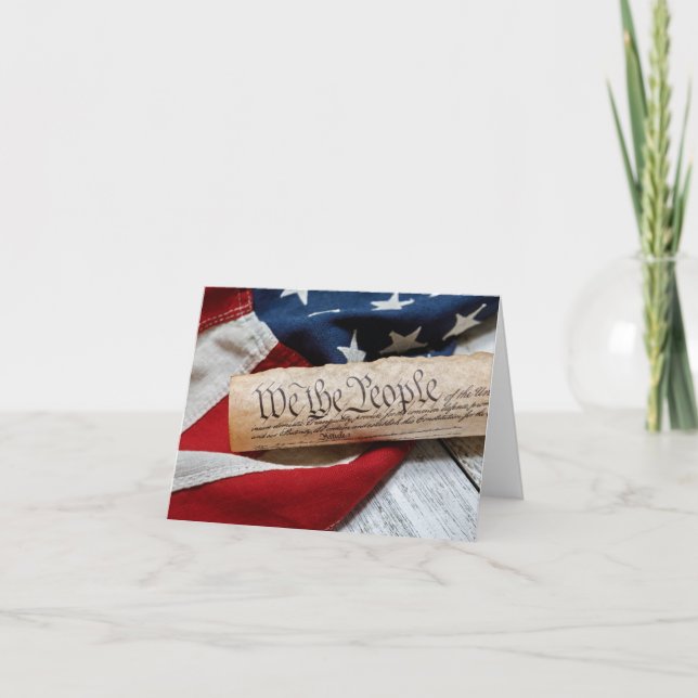 US Constitution and Flag (Devant)