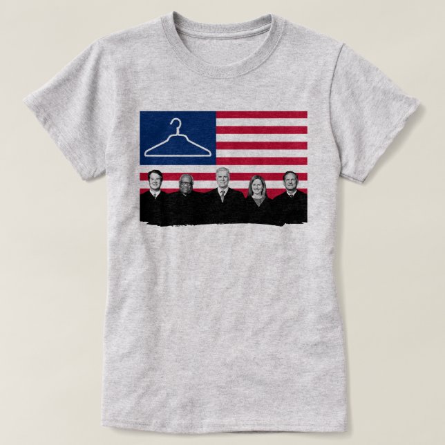 US Flag Coat Hanger SCOTUS T-shirt (Design devant)