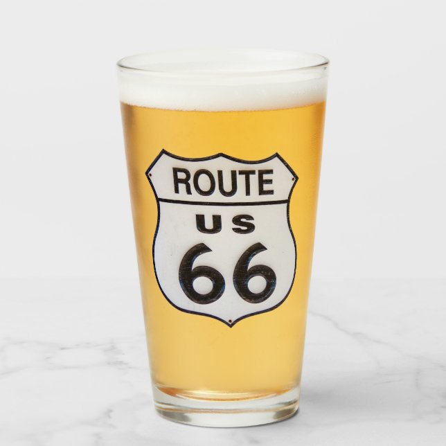 US Route 66 pinte verre à boire (Devant (rempli))