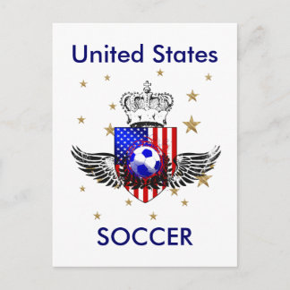 US soccer cadeaux USA Soccer emblème carte postale