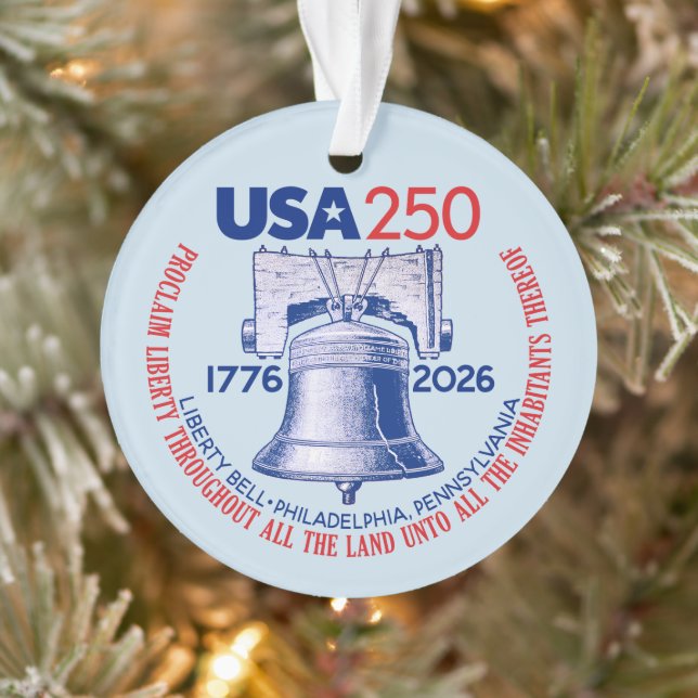 USA 250 - 1776-2026 - Liberty Bell Red White Blue (Arbre)