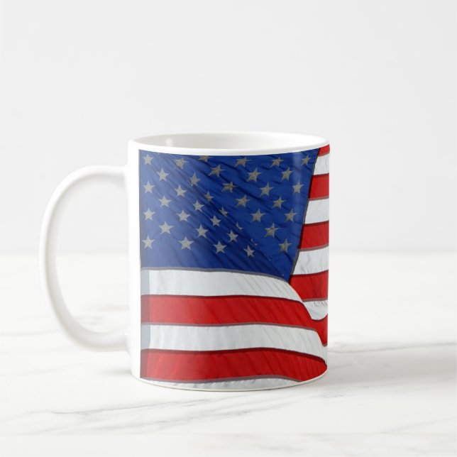 USA AMERICAN US FLAG Patriotic Mug Series (Gauche)