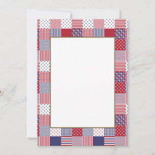 USA Americana Patchwork Rouge Blanc & Bleu