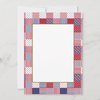 USA Americana Patchwork Rouge Blanc & Bleu