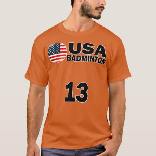 USA Badminton Numéro 13 Tshirt Design