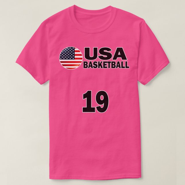 USA Basketball Numéro 19 Tshirt Design (Design devant)