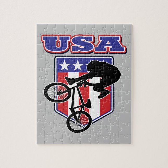 USA BMX Biker Jigsaw Puzzle (Vertical)