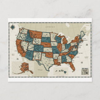 USA - Carte Vintage