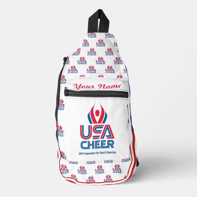 USA Cheer Flag Sac à élingue personnalisable (Recto)